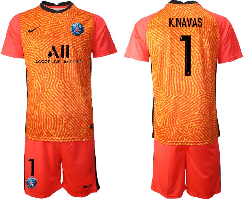 Men 2020-2021 club Paris St German red goalkeeper #1 Soccer Jerseys